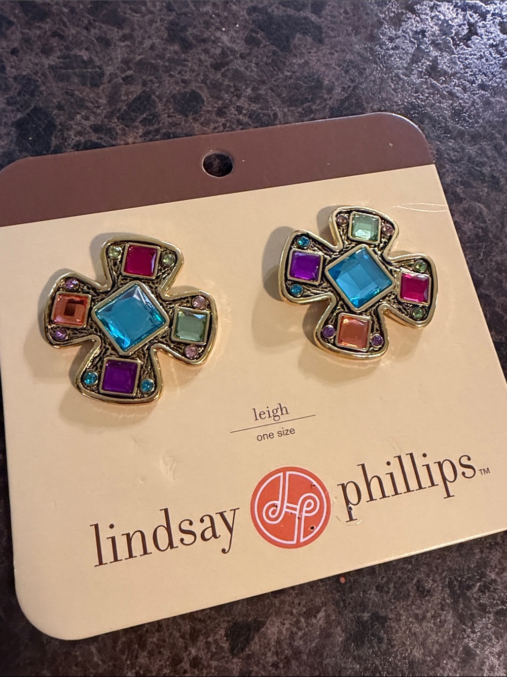 Lindsay Phillips Kids Gold-Tone Multicolor Jewel shoe accents -